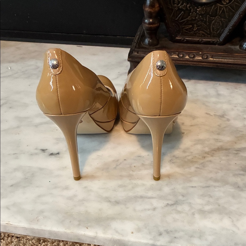 Michael Kors Nude Patent Leather Platform Pumps - Picture 4 of 8